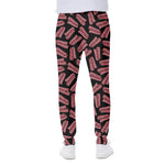 Black Bacon Pattern Print Scuba Joggers