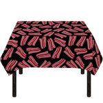 Black Bacon Pattern Print Tablecloth