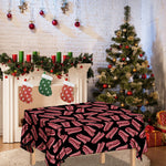 Black Bacon Pattern Print Tablecloth
