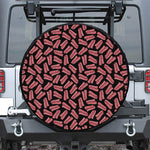 Black Bacon Pattern Print Tire Cover