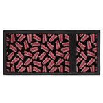Black Bacon Pattern Print Trifold Wallet