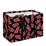Black Bacon Pattern Print Utility Tote Bag