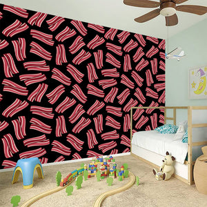 Black Bacon Pattern Print Wall Sticker