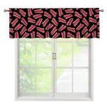 Black Bacon Pattern Print Window Valance