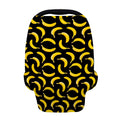 Black Banana Pattern Print Baby Seat Cover