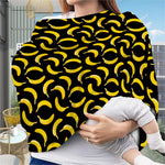 Black Banana Pattern Print Baby Seat Cover