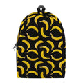 Black Banana Pattern Print School Backpack