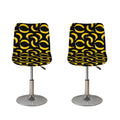 Black Banana Pattern Print Bar Stool Covers