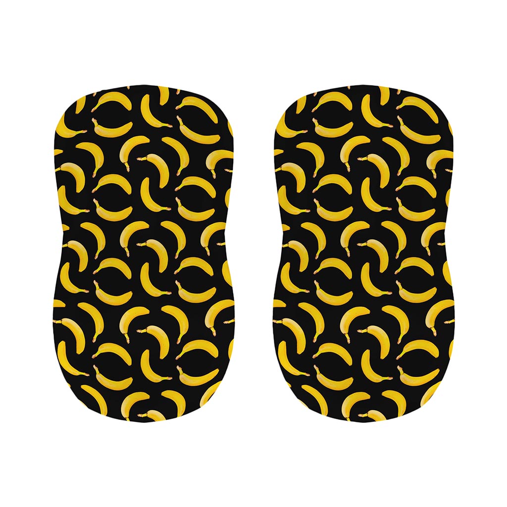 Black Banana Pattern Print Bar Stool Covers