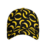 Black Banana Pattern Print Baseball Cap