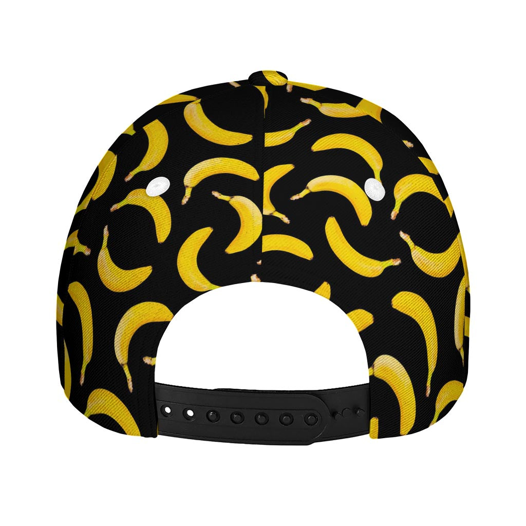 Black Banana Pattern Print Baseball Cap