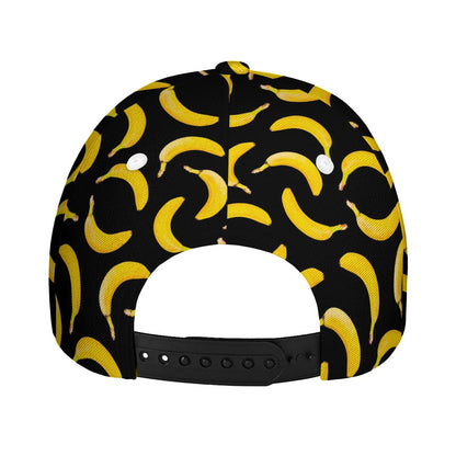 Black Banana Pattern Print Baseball Cap
