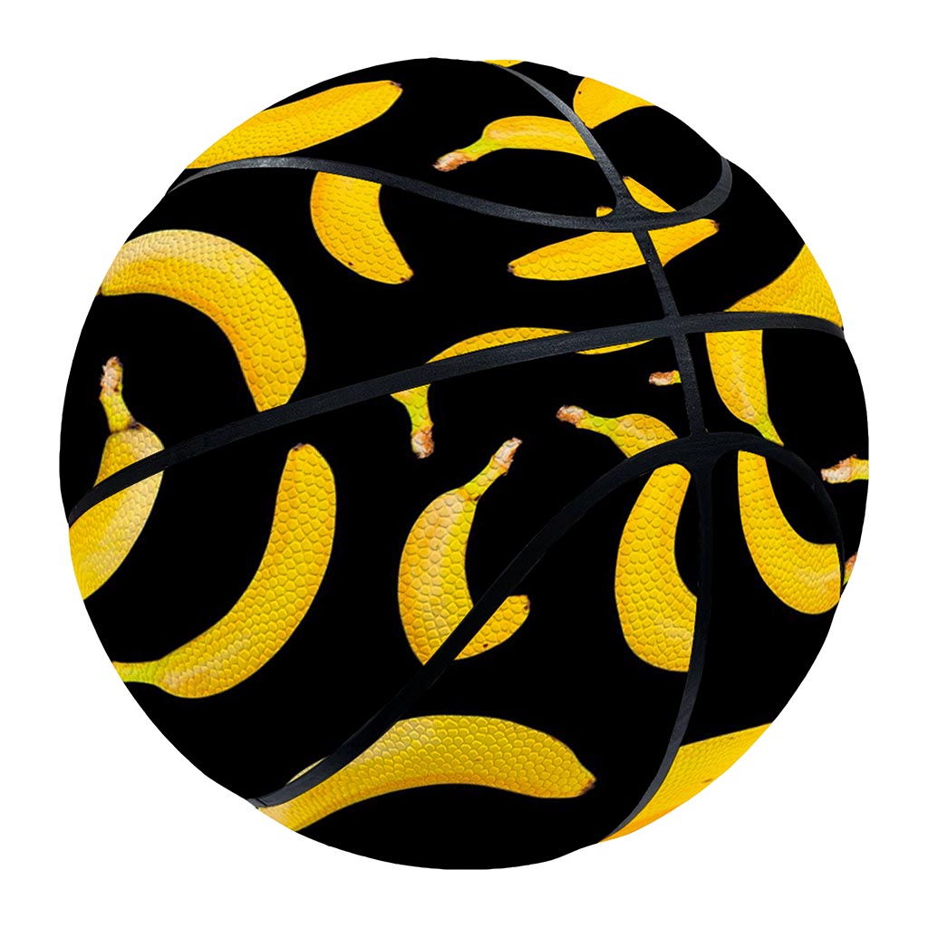 Black Banana Pattern Print Basketball