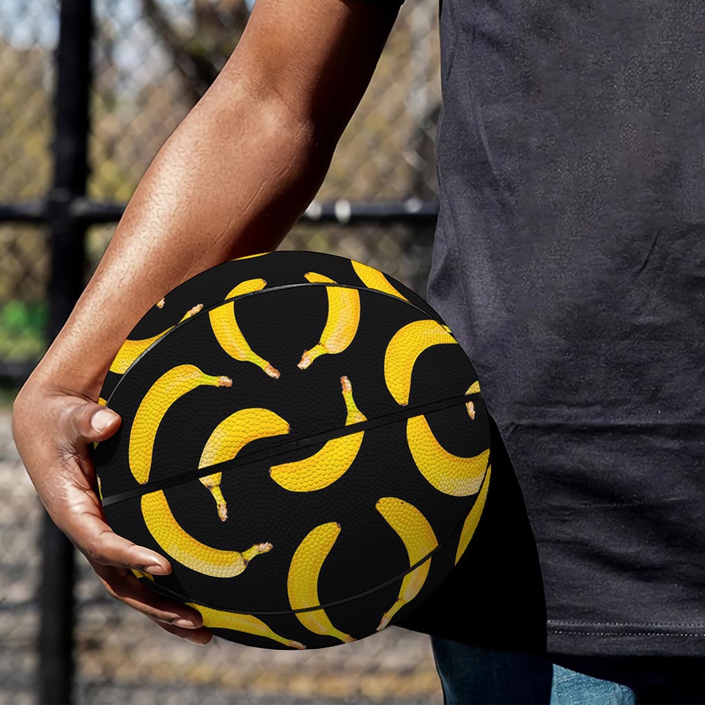 Black Banana Pattern Print Basketball