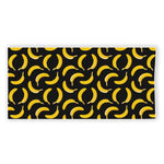 Black Banana Pattern Print Beach Towel