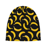 Black Banana Pattern Print Beanie