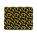 Black Banana Pattern Print Bifold Wallet
