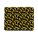 Black Banana Pattern Print Bifold Wallet
