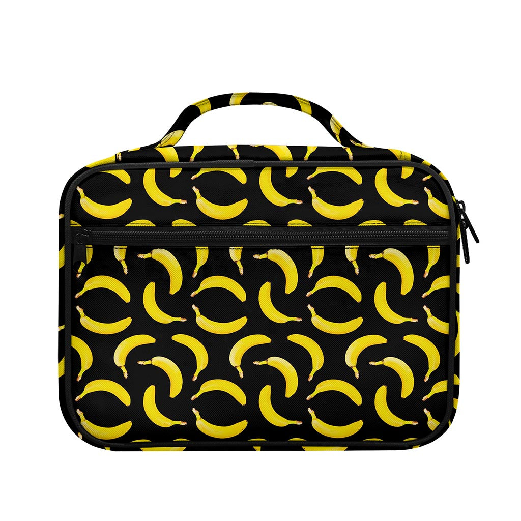 Black Banana Pattern Print Briefcase Bible Bag