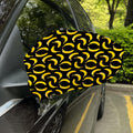 Black Banana Pattern Print Car Side Mirror Covers