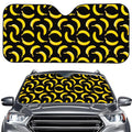Black Banana Pattern Print Car Windshield Sun Shade