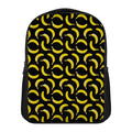 Black Banana Pattern Print Casual Backpack