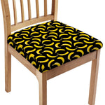Black Banana Pattern Print Chair Cushion Cover