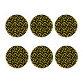 Black Banana Pattern Print Coaster Set