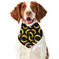 Black Banana Pattern Print Dog Bandana
