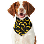 Black Banana Pattern Print Dog Bandana