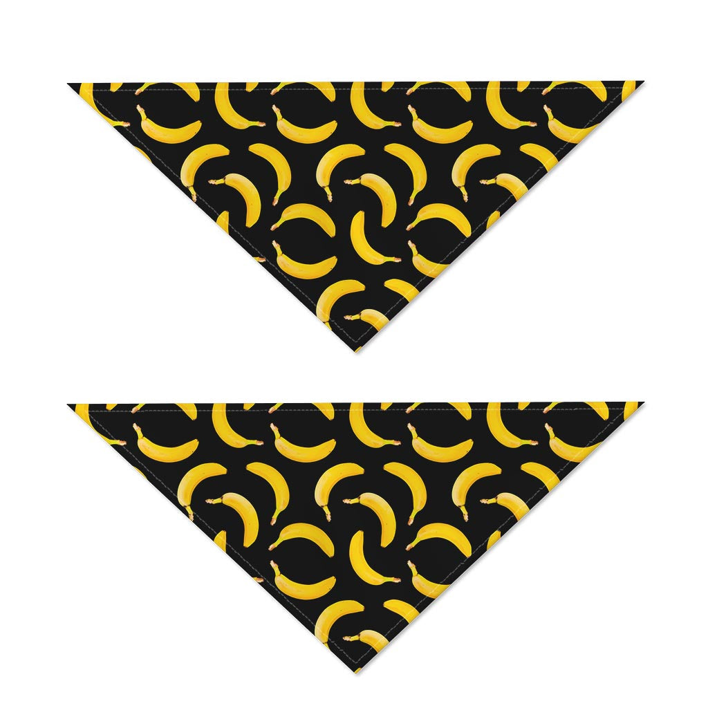 Black Banana Pattern Print Dog Bandana