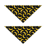 Black Banana Pattern Print Dog Bandana