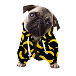Black Banana Pattern Print Dog Zip Up Hoodie