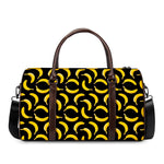 Black Banana Pattern Print Duffle Bag