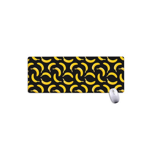 Black Banana Pattern Print Extended Mouse Pad