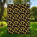 Black Banana Pattern Print Garden Flag