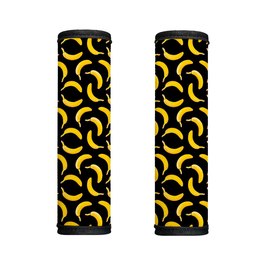 Black Banana Pattern Print Handle Covers