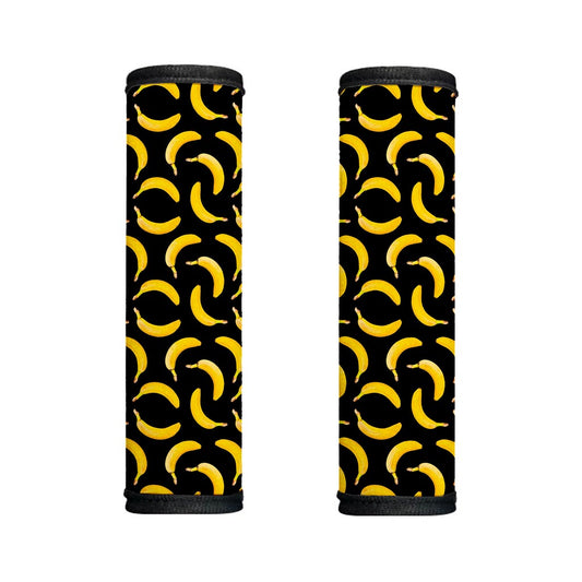 Black Banana Pattern Print Handle Covers