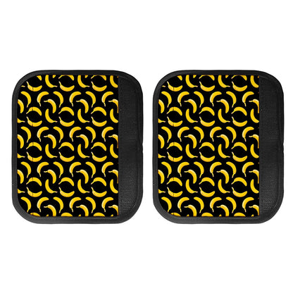 Black Banana Pattern Print Handle Covers
