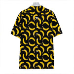 Black Banana Pattern Print Hawaiian Shirt
