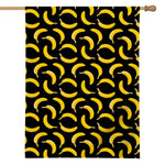 Black Banana Pattern Print House Flag