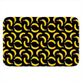 Black Banana Pattern Print Indoor Door Mat
