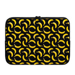 Black Banana Pattern Print Laptop Sleeve