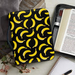 Black Banana Pattern Print Leather Bible Cover