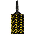 Black Banana Pattern Print Luggage Tag