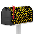 Black Banana Pattern Print Mailbox Cover