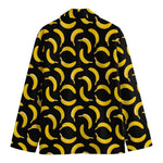 Black Banana Pattern Print Men's Blazer