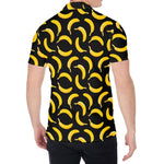 Black Banana Pattern Print Men's Shirt