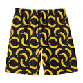 Black Banana Pattern Print Men's Swim Trunks