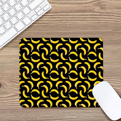 Black Banana Pattern Print Mouse Pad